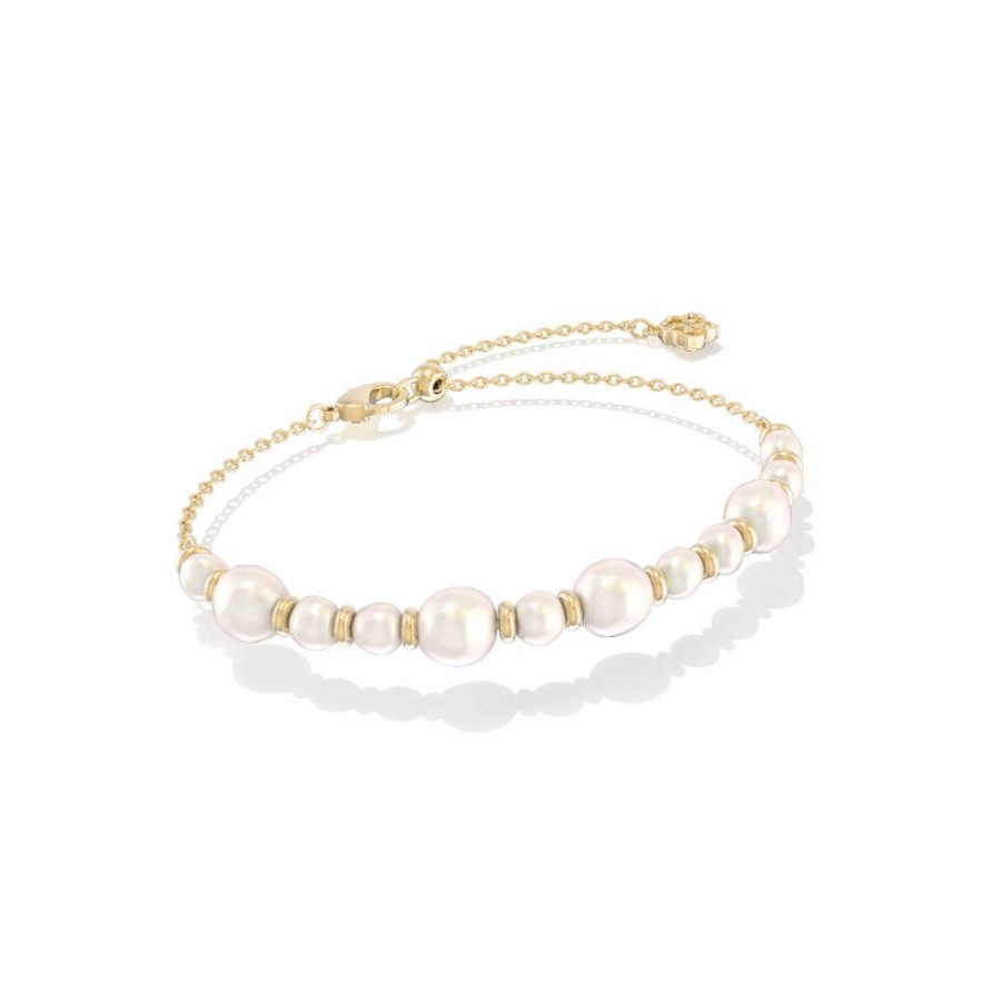 Jewelry Kendra Scott | Kendra Scott Jovie Gold Beaded Delicate Chain Bracelet