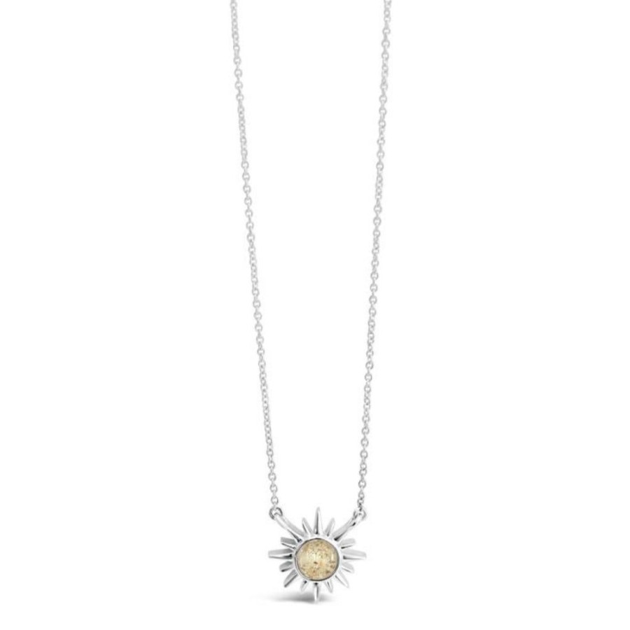 Gifts Dune Jewelry | Dune Jewelry Sterling Silver Delicate Dune Sunburst Necklace