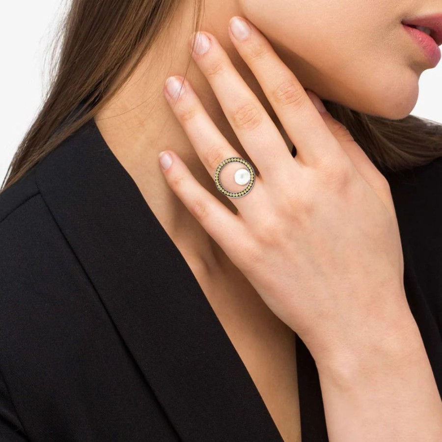 Jewelry Lagos | Lagos Luna Circle Pearl Statement Ring