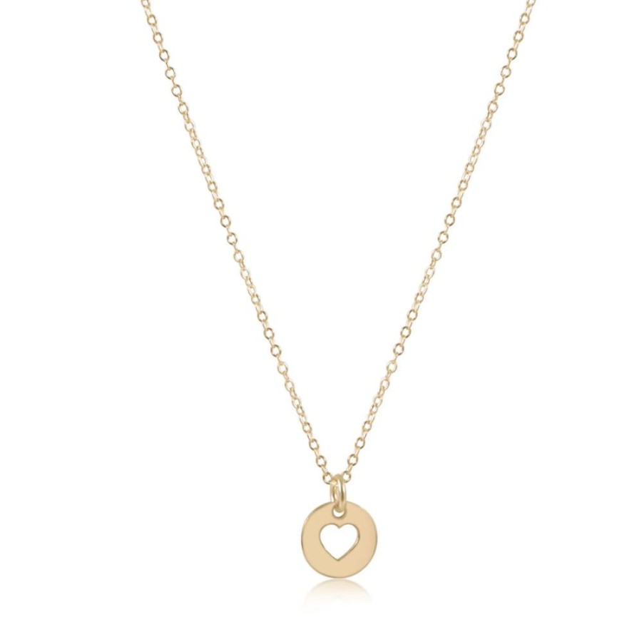 Jewelry enewton | Enewton 16" Gold Necklace - Love Small Gold Disc