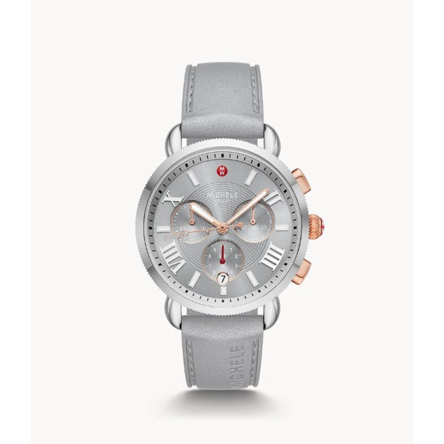 Timepieces Michele | Michele Sporty Sport Sail Slate Silicone Watch