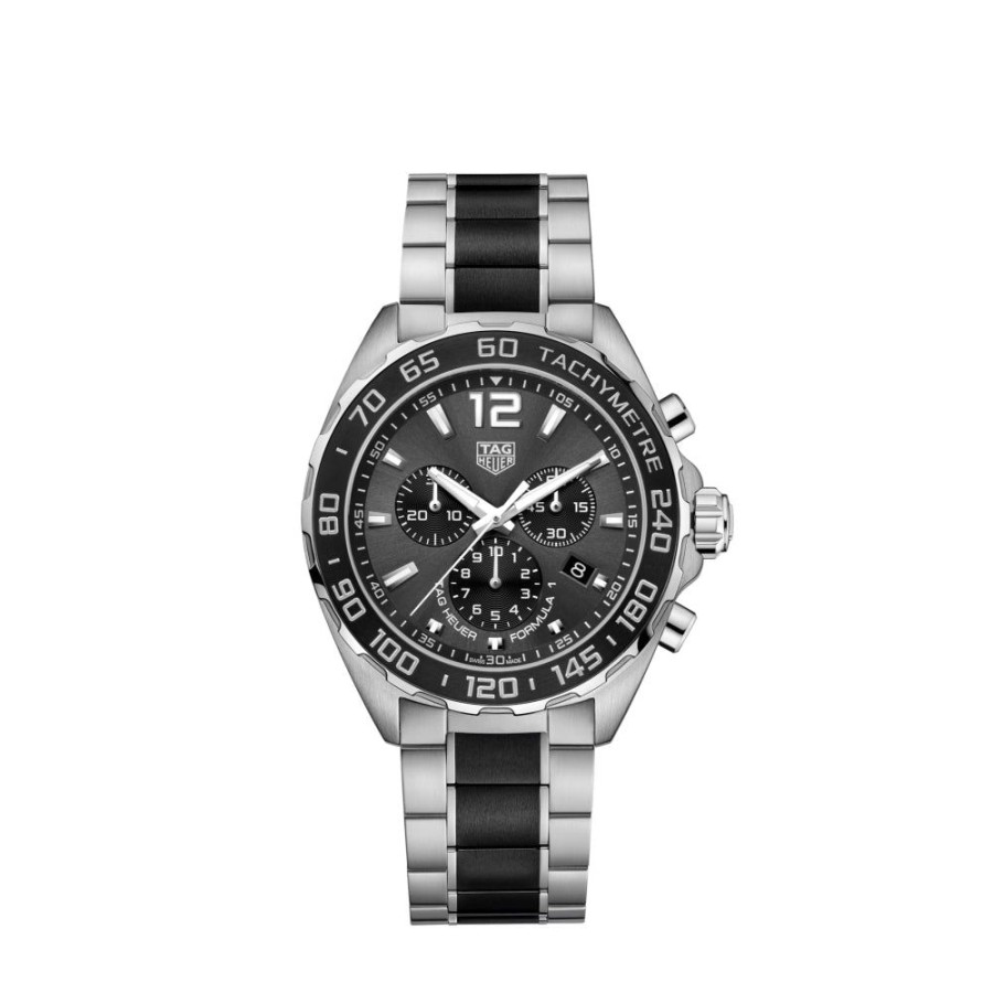 Timepieces TAG Heuer | Tag Heuer Formula 1 Quartz Chronograph 43Mm Steel & Ceramic - Black