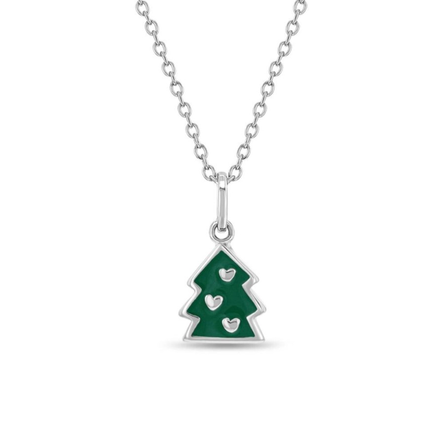 Gifts Smyth Jewelers | Festive Christmas Tree Girls Pendant Necklace