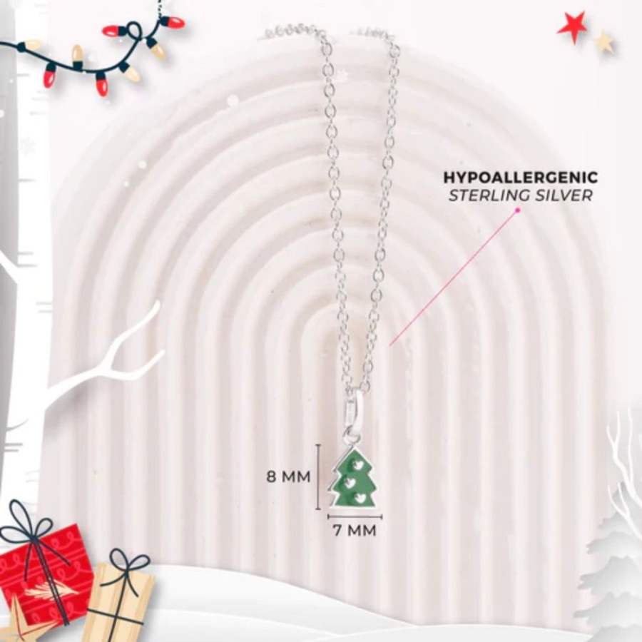 Gifts Smyth Jewelers | Festive Christmas Tree Girls Pendant Necklace