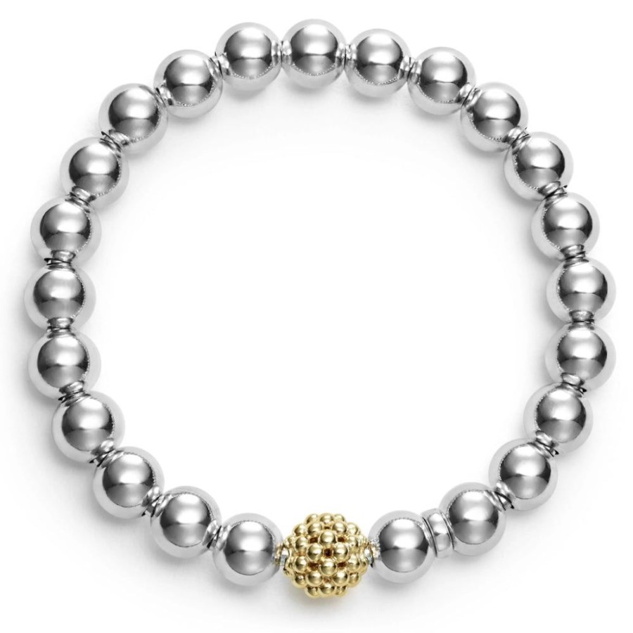 Jewelry Lagos | Lagos Signature Caviar Stretch Gold Bead Bracelet