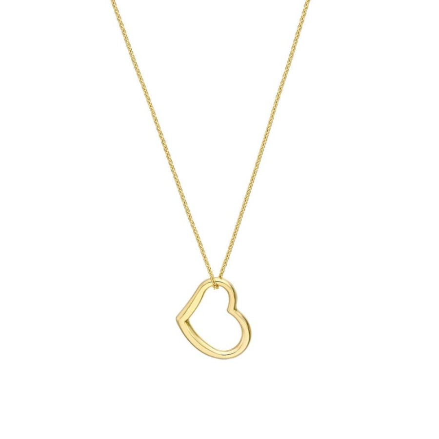 Jewelry Smyth Jewelers | 14K Yellow Gold Open Heart Necklace