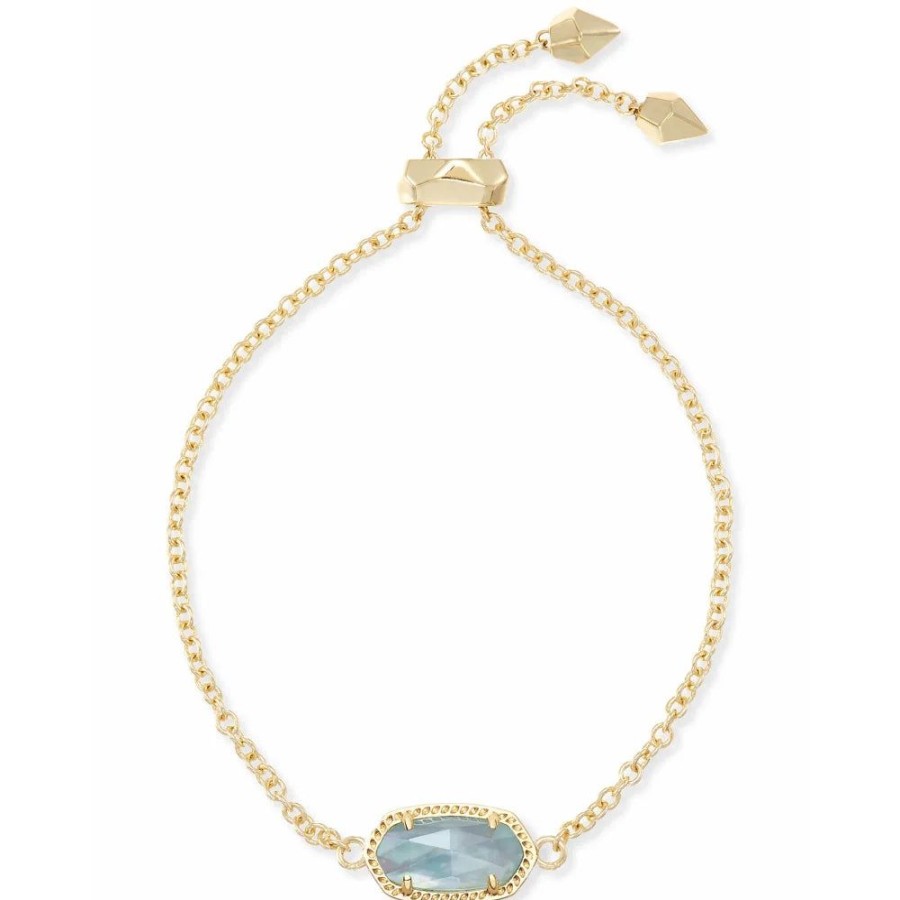 Jewelry Kendra Scott | Kendra Scott Elaina Adjustable Chain Bracelet In Light Blue Illusion