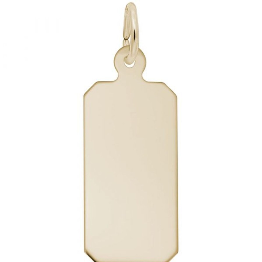 Jewelry Rembrandt | 14K Yellow Gold Dog Tag Charm