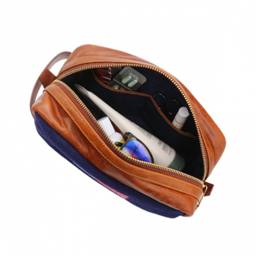 Gifts Smathers u0026 Branson | Smathers & Branson Dancing Bears Toiletry Bag- Dark Navy