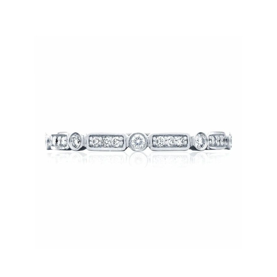 Jewelry Tacori | Tacori Sculpted Crescent 18K Gold Bezel Droplet And Basket Alternating