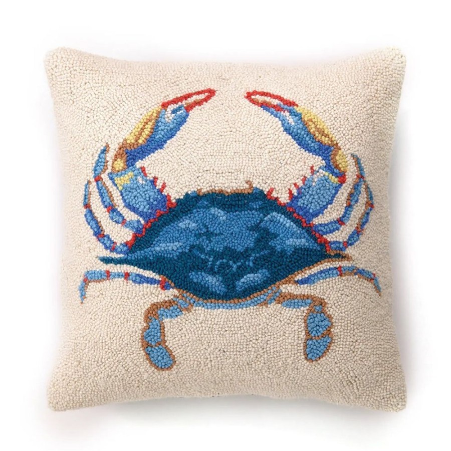 Gifts Peking Handicraft | Blue Crab Hook Pillow- 16X16