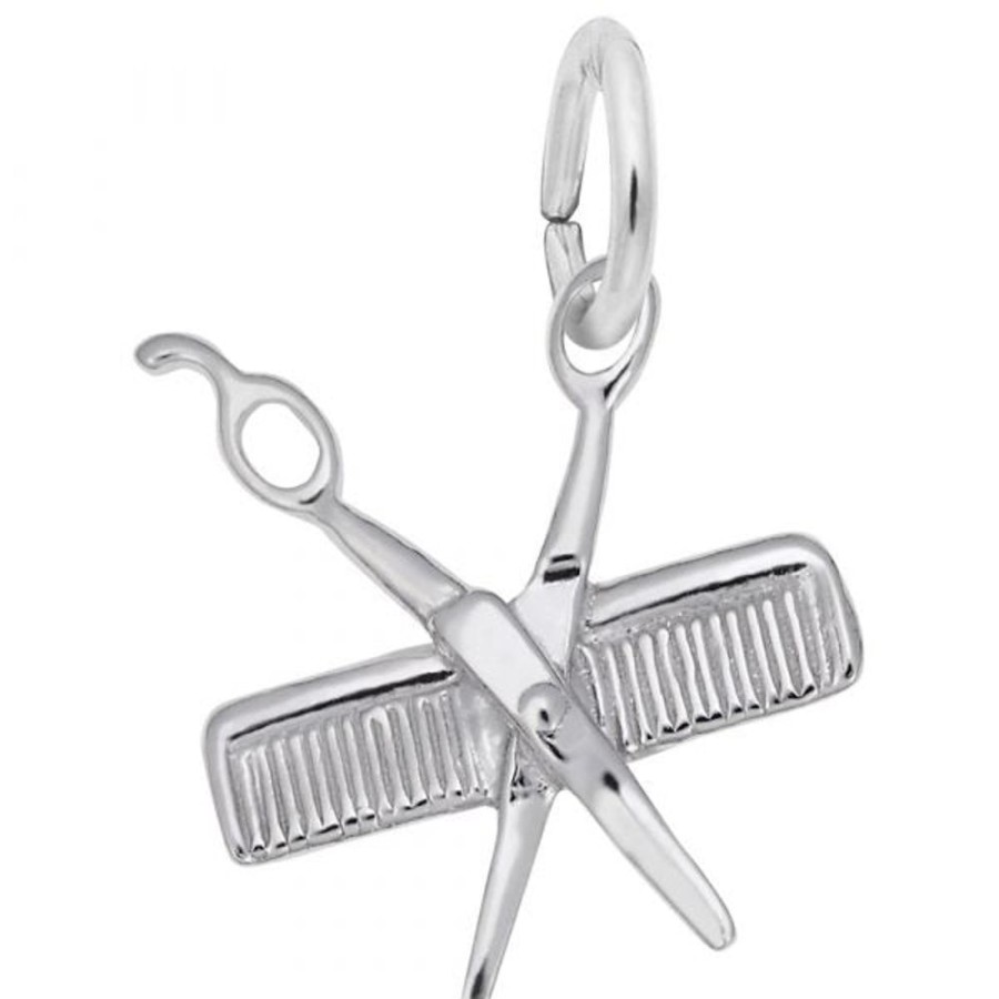 Jewelry Rembrandt | Sterling Silver Comb And Scissors Charm