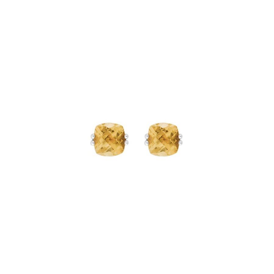 Jewelry Smyth Jewelers | 14K Cushion Cut Semi-Precious Gemstone Studs