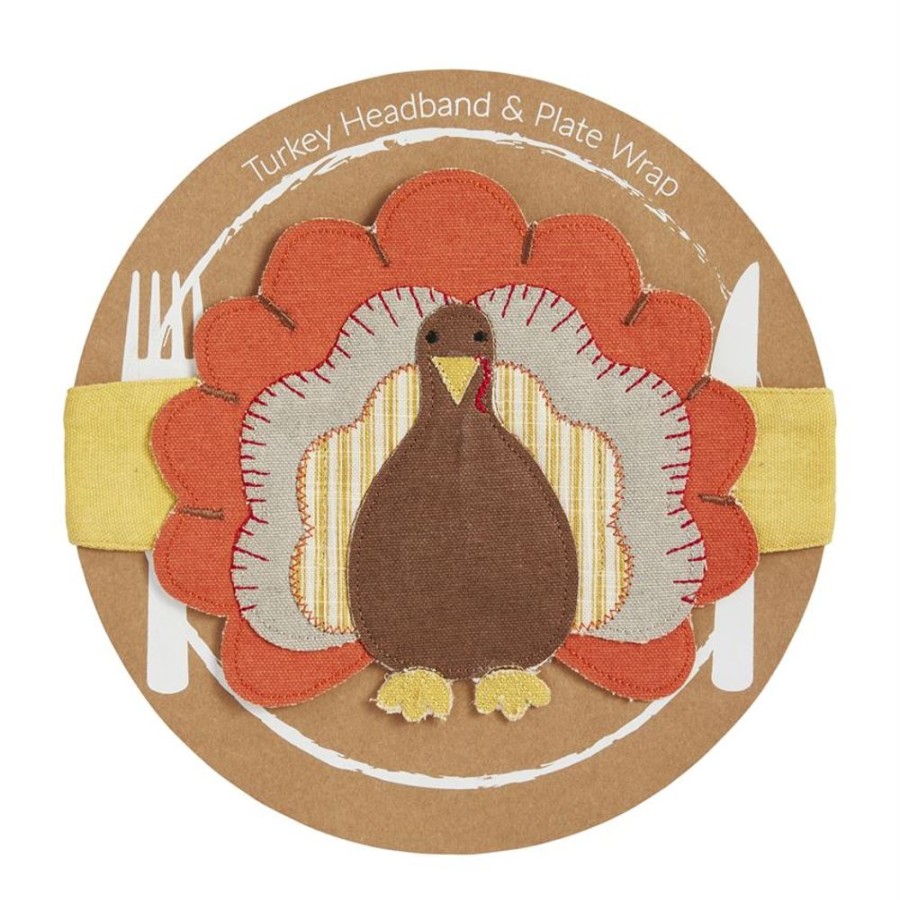 Gifts Mud Pie | Mud Pie Turkey Headbands & Plate Wrap