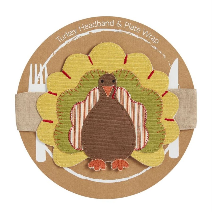 Gifts Mud Pie | Mud Pie Turkey Headbands & Plate Wrap