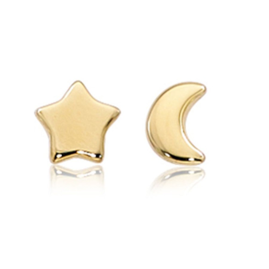 Jewelry Smyth Jewelers | 14K Moon & Star Stud Earrings