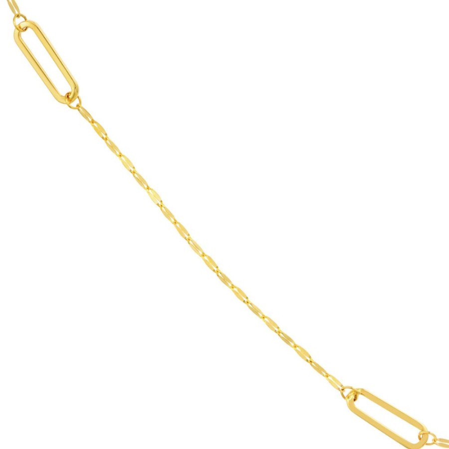 Jewelry Smyth Jewelers | 14K Gold Hammered Link Station Necklace