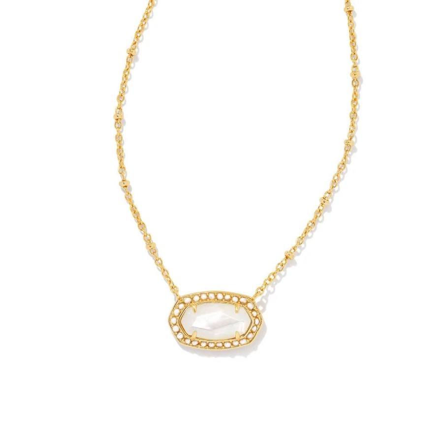 Jewelry Kendra Scott | Kendra Scott Pearl Beaded Elisa Pendant Necklace In Ivory Mother-Of-Pe