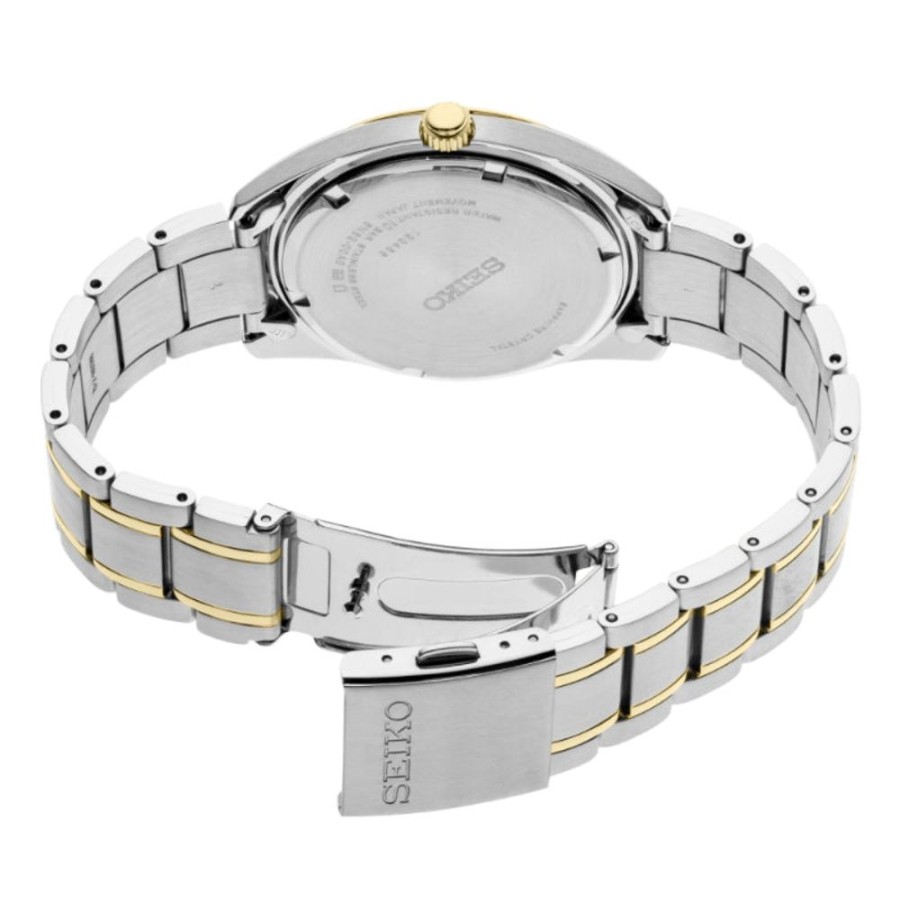 Gifts Seiko | Seiko Essentials 40Mm White Dial Two-Tone Stainless