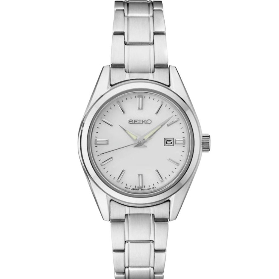 Timepieces Seiko | Seiko Essentials Collection Silver Sunray Dial Stainless Quartz Sur633