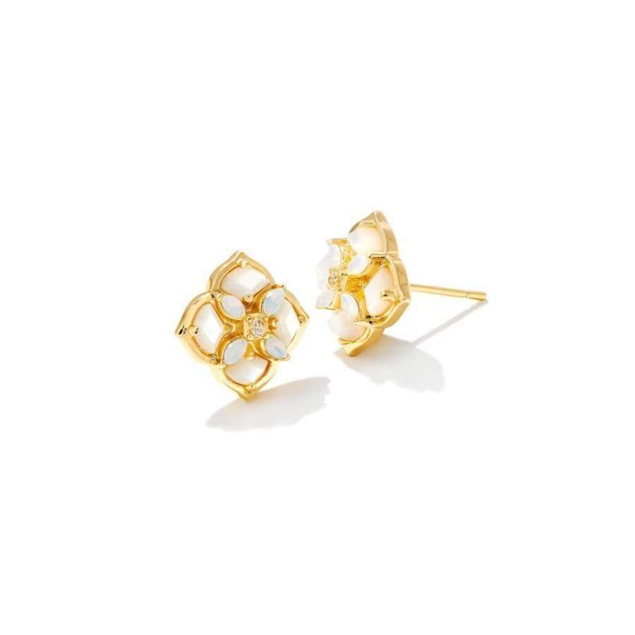 Jewelry Kendra Scott | Kendra Scott Dira Stone Gold Stud Earrings