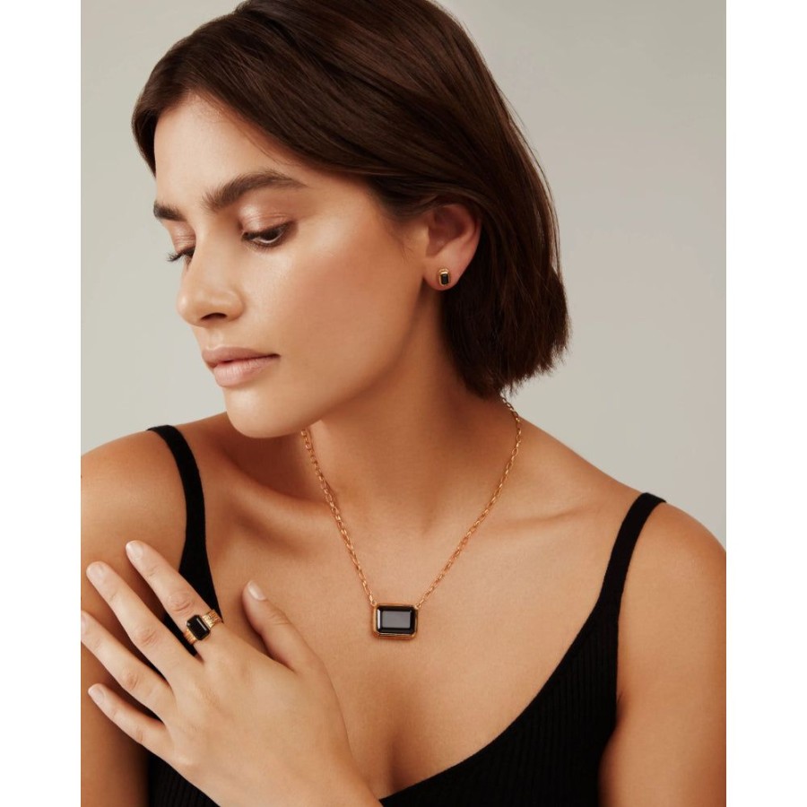 Jewelry Anna Beck | Anna Beck Large Black Onyx Rectangle Ring