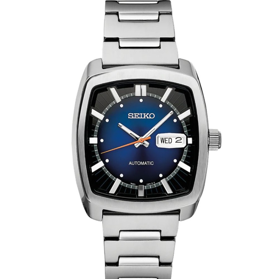 Gifts Seiko | Seiko Recraft 40Mm Automatic Square Dial Series Blue/Black Stainless