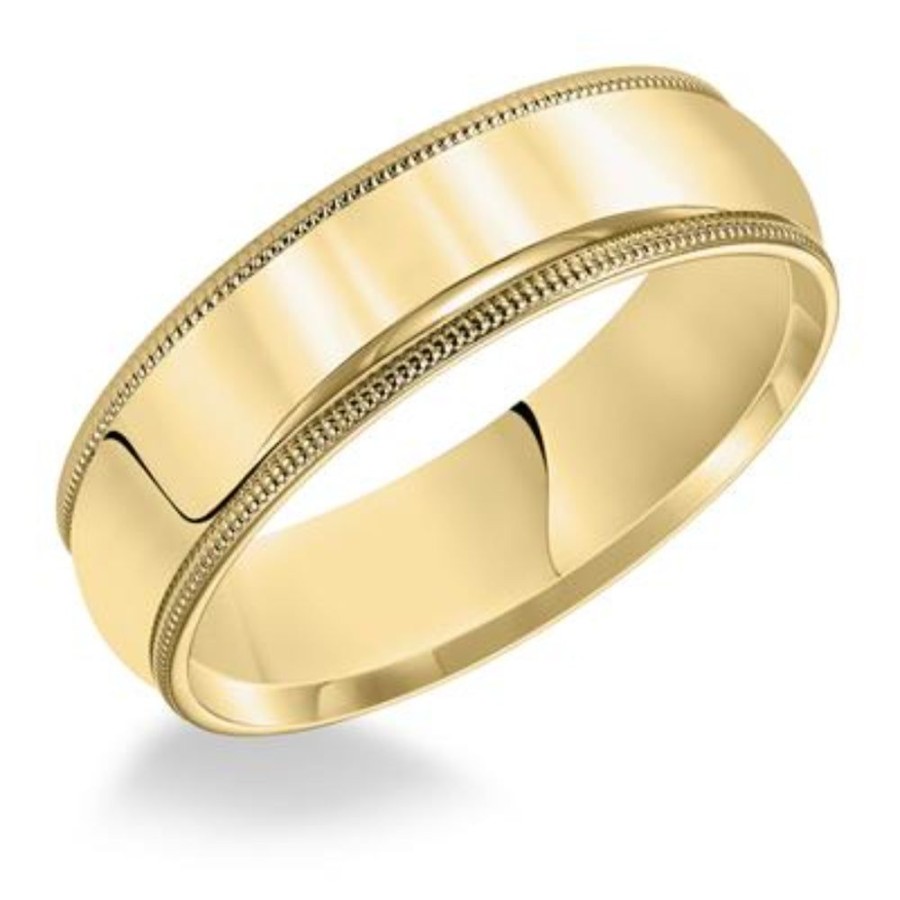 Jewelry Frederick Goldman | Men'S 14K Yellow Gold 5Mm Comfort Fit Wedding Band