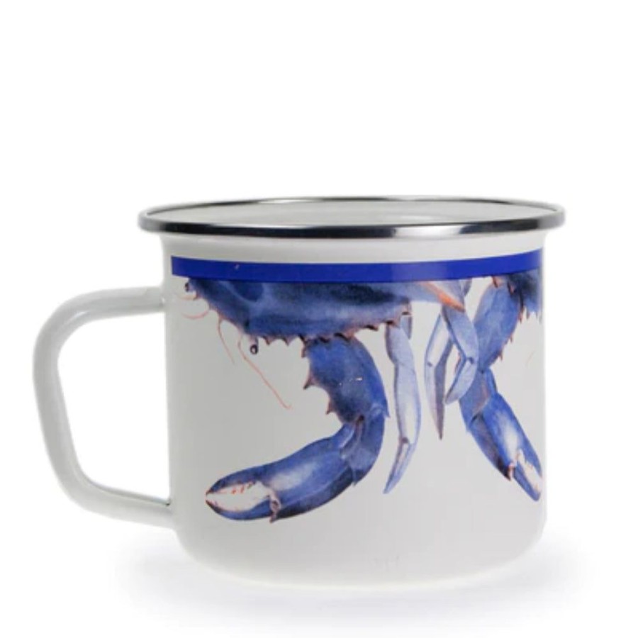 Gifts Golden Rabbit | Golden Rabbit Blue Crab Grande Mugs-Set Of 4