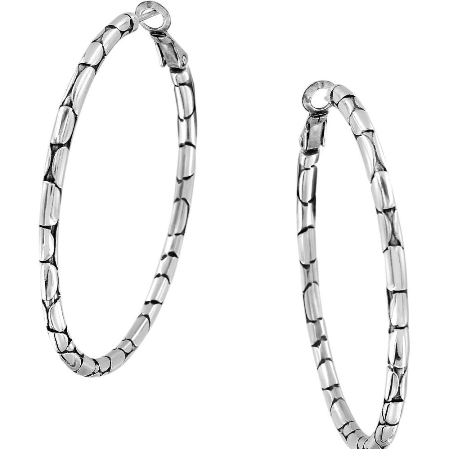 Jewelry Brighton | Brighton Pebble Large Hoop Earrings