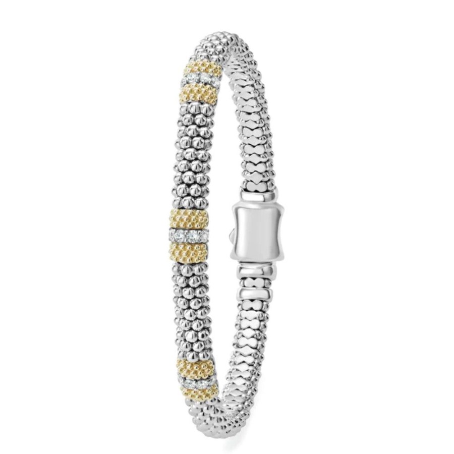 Jewelry Lagos | Lagos Caviar Lux Three Station Diamond Bracelet