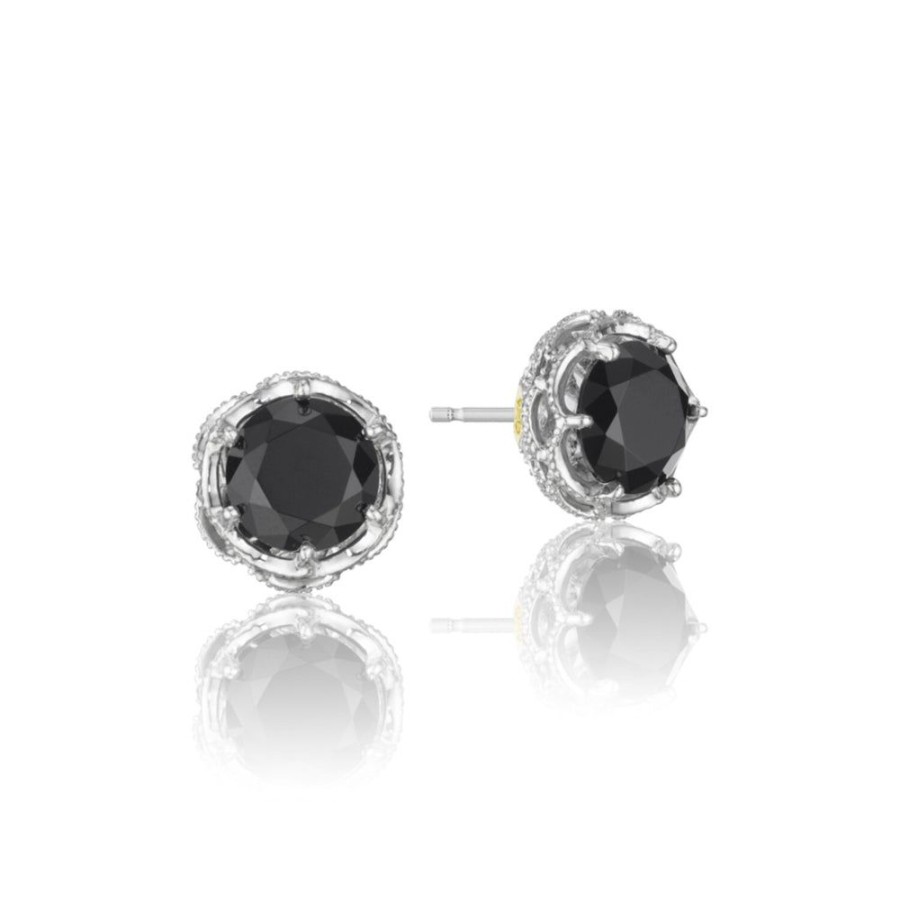 Jewelry Tacori | Tacori Crescent Crown Studs Featuring Black Onyx