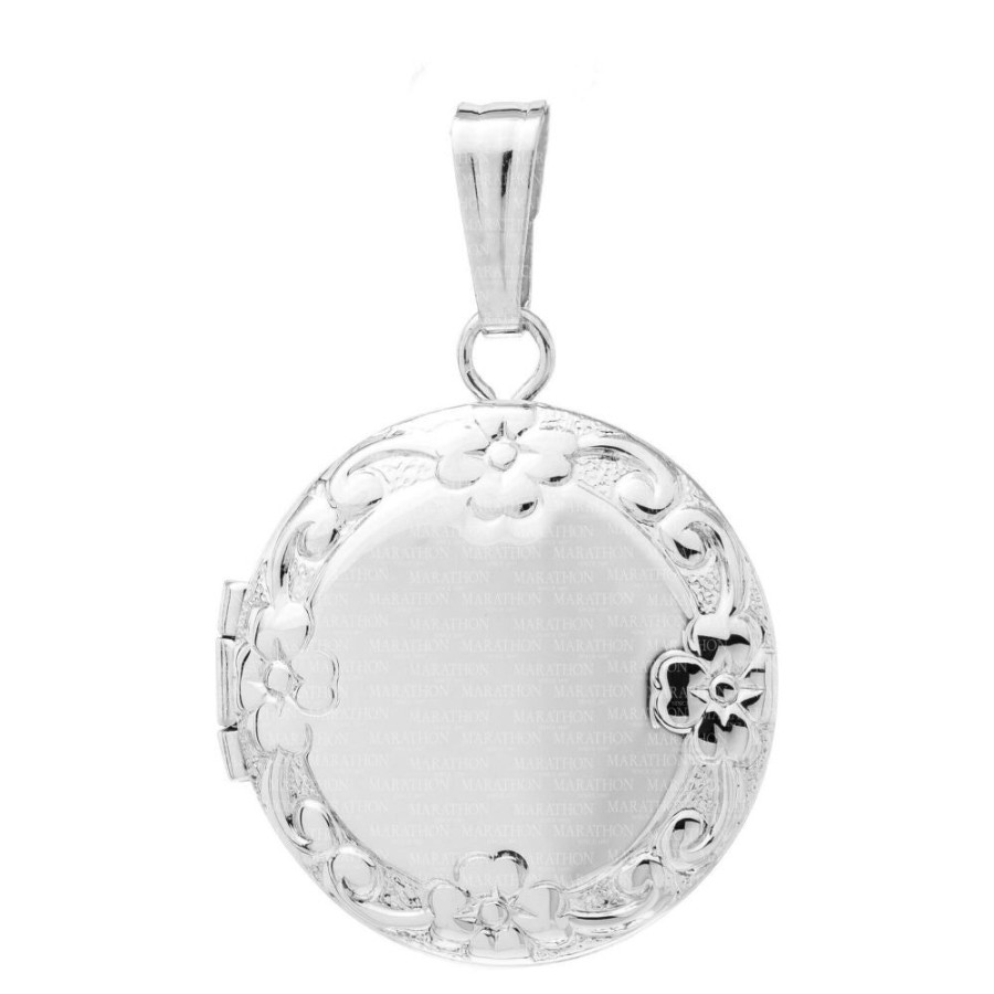 Jewelry Smyth Jewelers | Sterling Silver Children'S Round Embossed Locket