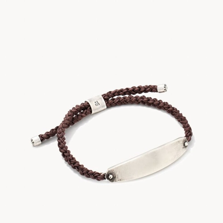 Gifts Kendra Scott | Scott Bros. Robert Oxidized Sterling Silver Corded Bracelet In Dark Ta