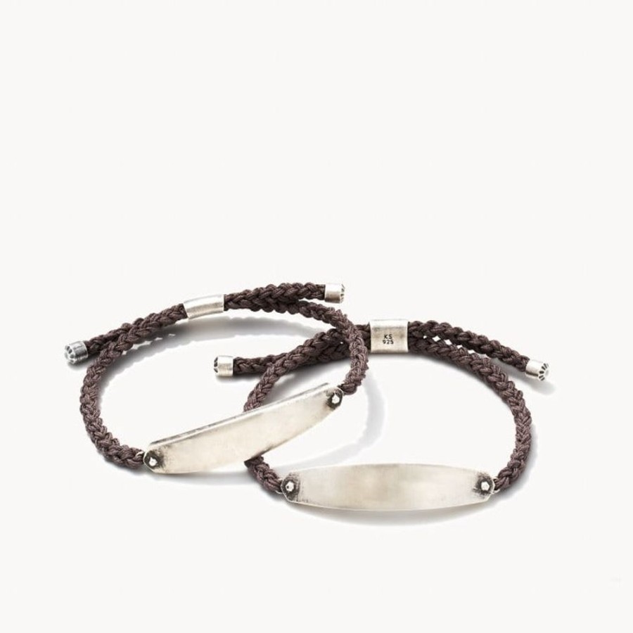 Gifts Kendra Scott | Scott Bros. Robert Oxidized Sterling Silver Corded Bracelet In Dark Ta