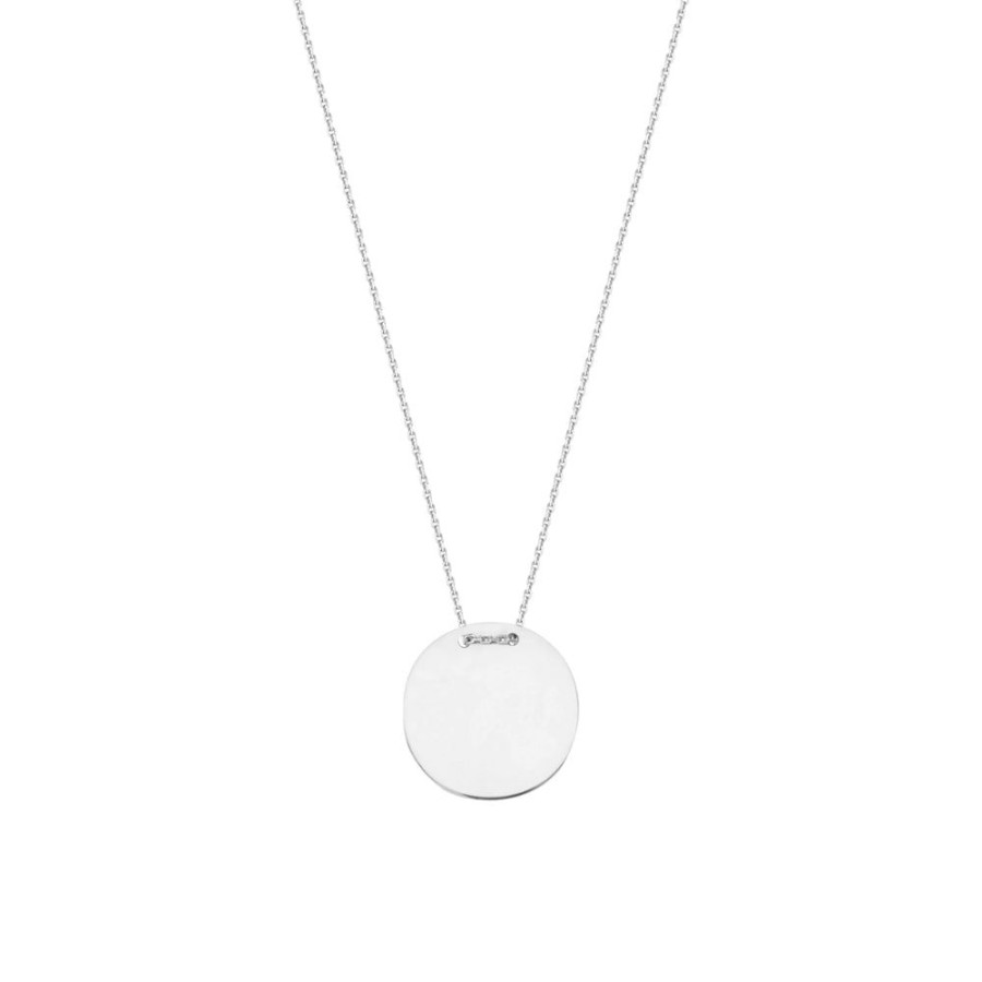 Jewelry Smyth Jewelers | 14K Engravable Round Disc Necklace 18"