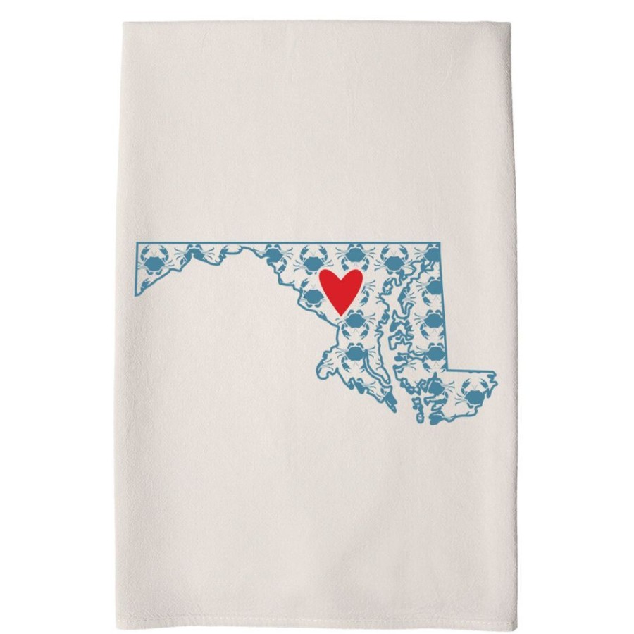 Gifts Coast u0026 Cotton | Coast & Cotton Hometown Heart Hand Towel - Baltimore