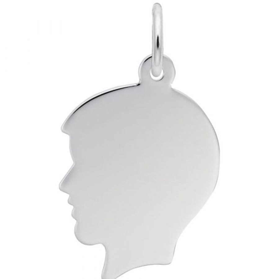 Jewelry Rembrandt | Sterling Silver Boys Head Charm