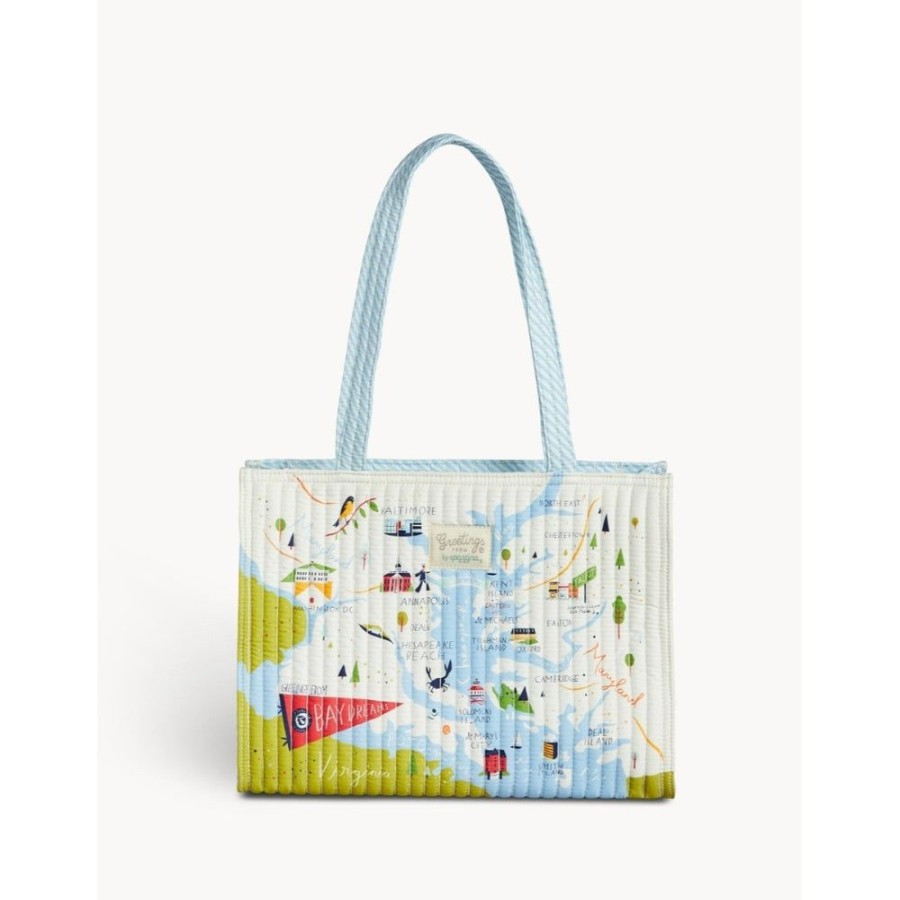 Gifts Spartina | Spartina Bay Dreams Quilted Zip Tote