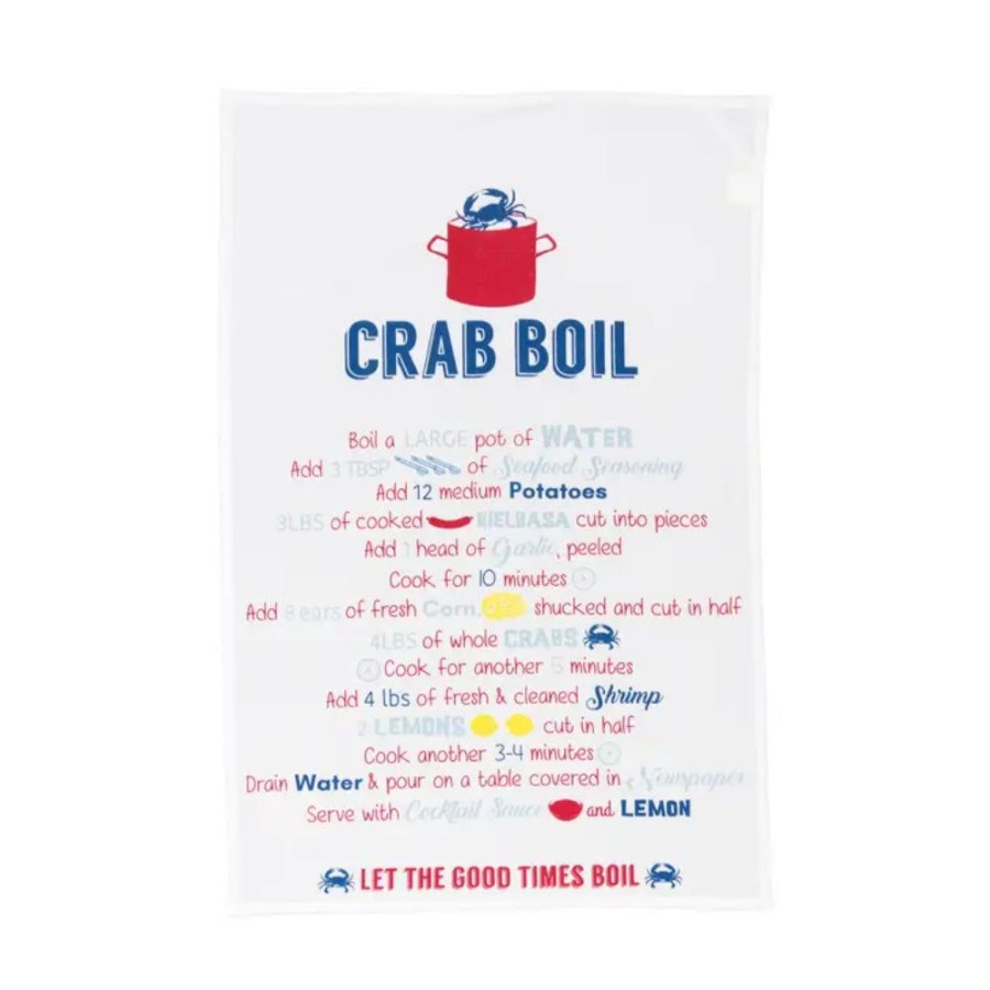 Gifts Smyth Jewelers | Crab Boil Kitchen Flour Sack Dishtowel