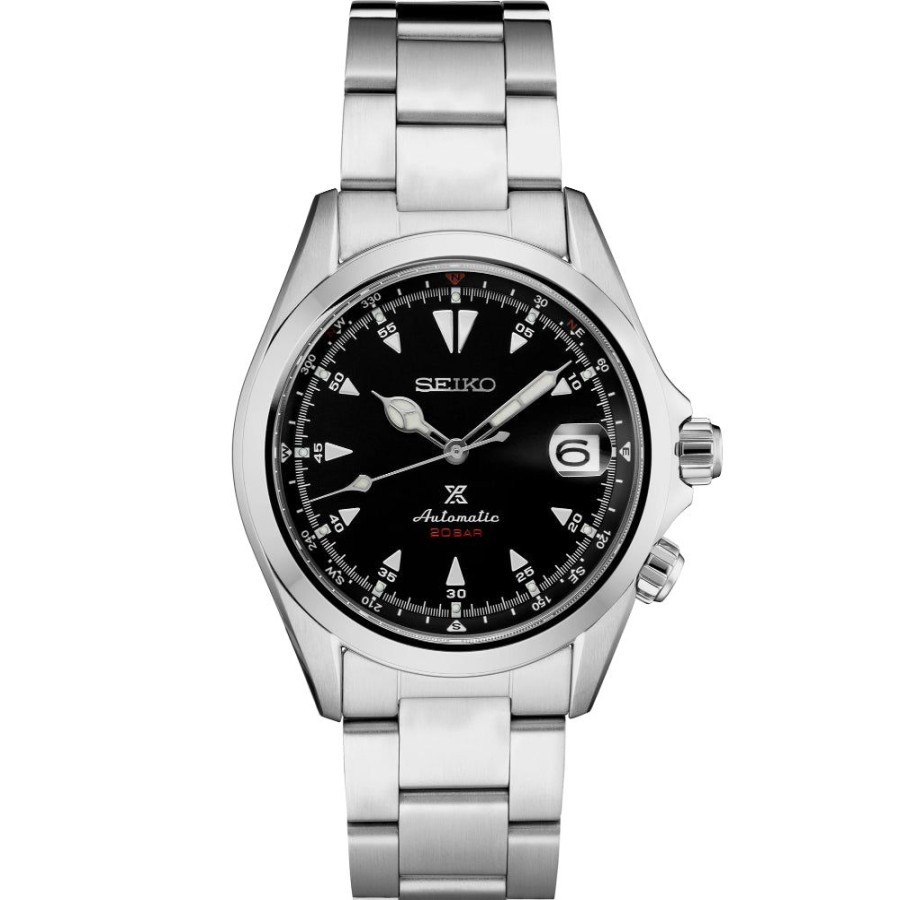 Timepieces Seiko | Seiko Prospex Land 40Mm Automatic Black Dial/Steel Band