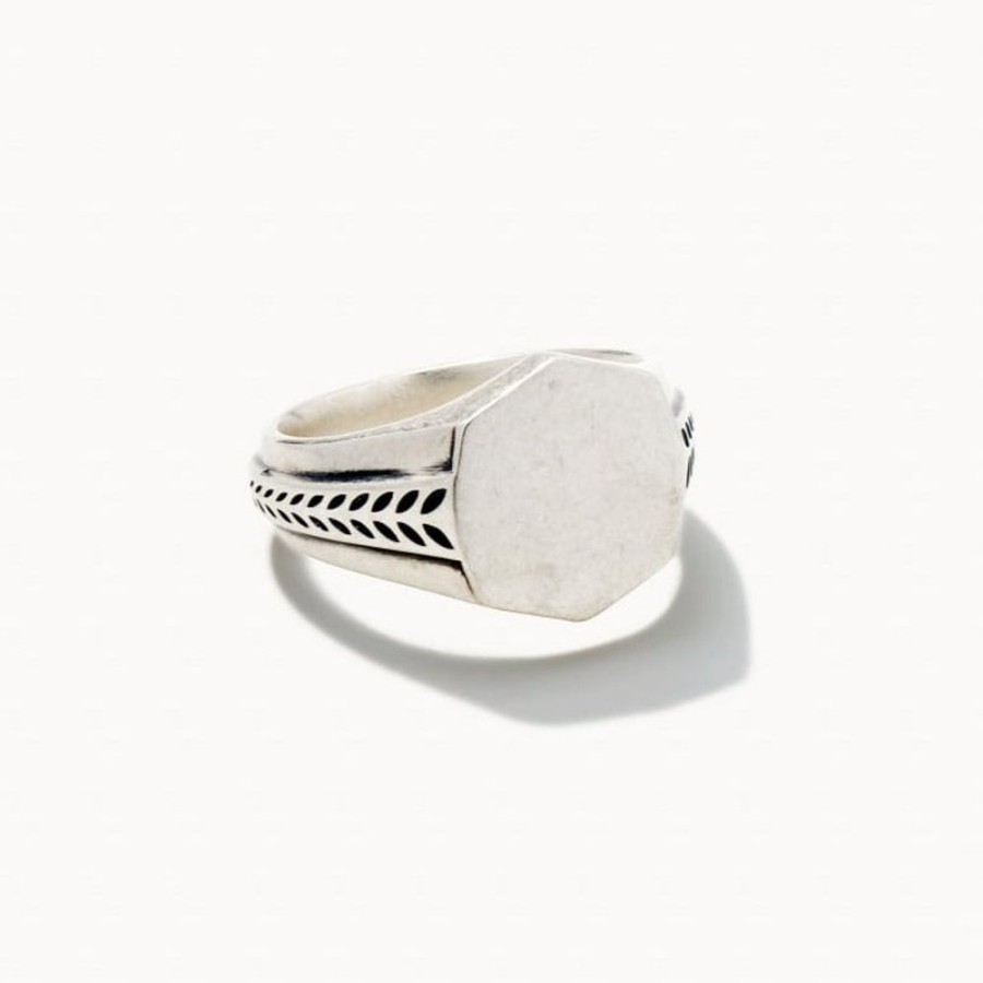 Gifts Kendra Scott | Scott Bros. Hicks Signet Ring In Oxidized Sterling Silver