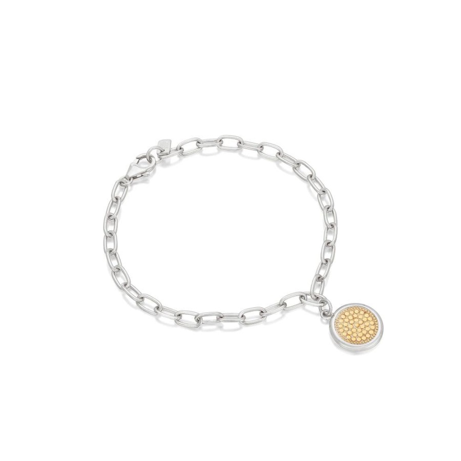 Jewelry Anna Beck | Anna Beck Classic Smooth Rim Charm Bracelet