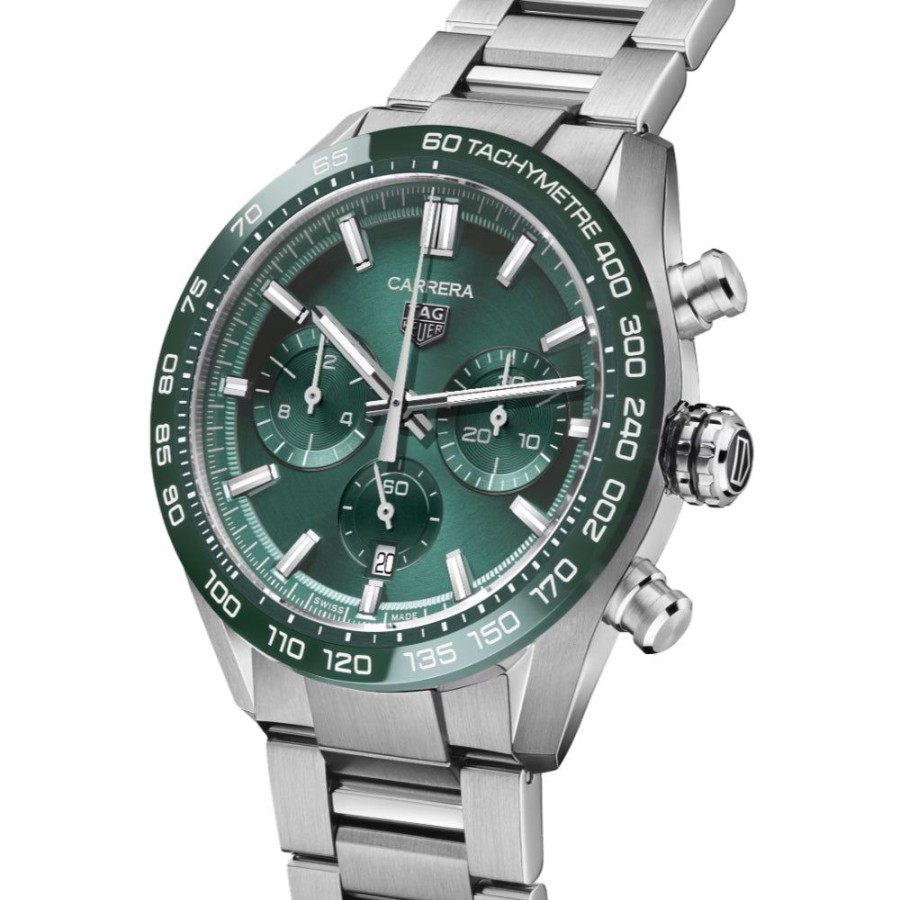 Gifts TAG Heuer | Tag Heuer Carrera Automatic Chronograph 44Mm Steel & Ceramic Bracelet