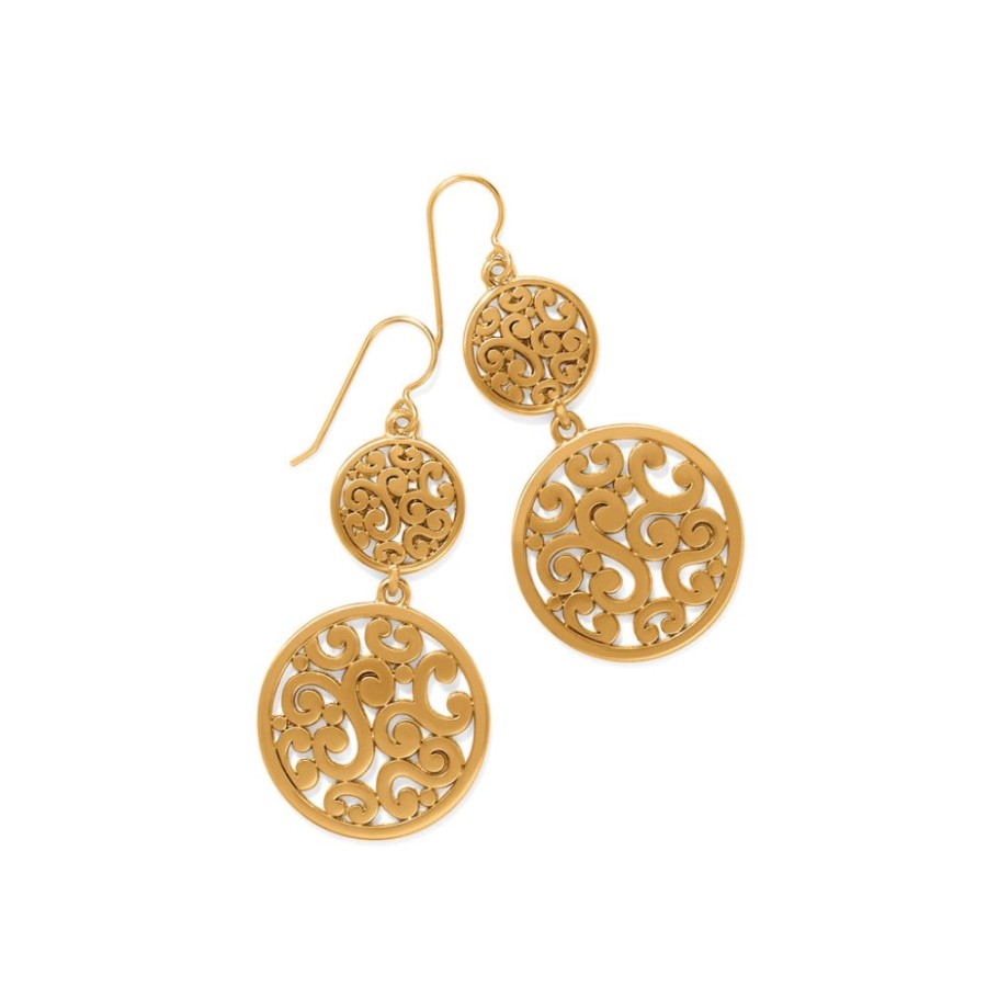 Jewelry Brighton | Brighton Contempo Medallion Duo French Wire Earrings