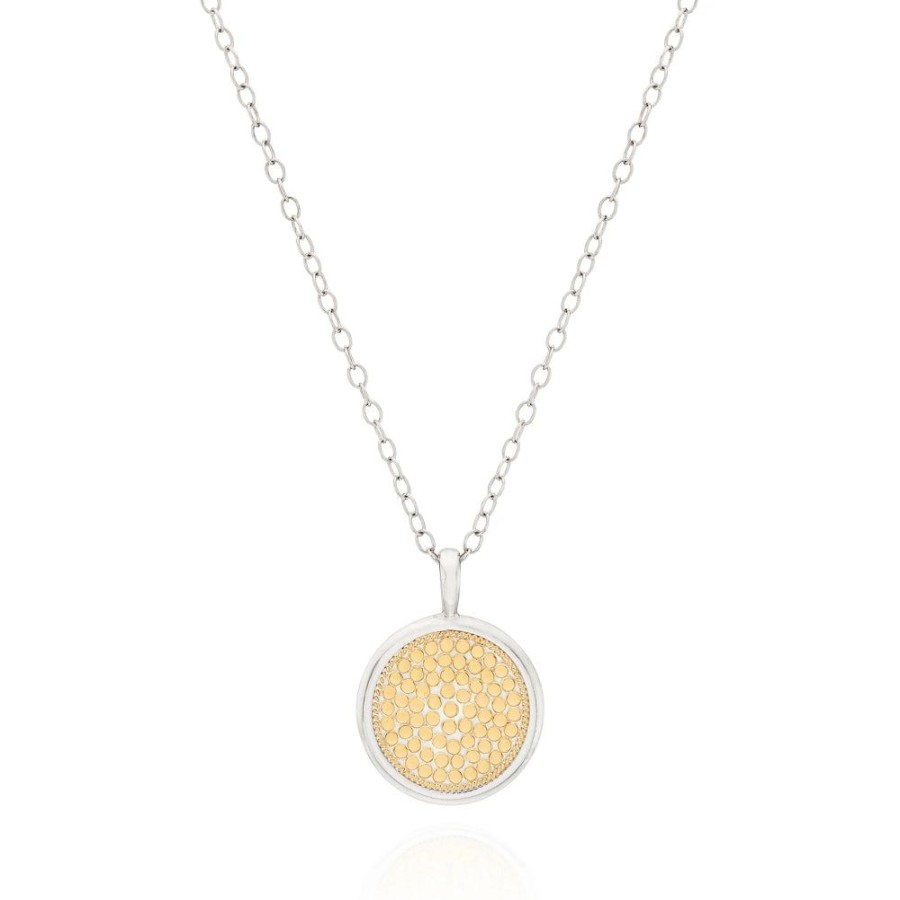 Jewelry Anna Beck | Anna Beck Classic Large Smooth Rim Circle Necklace