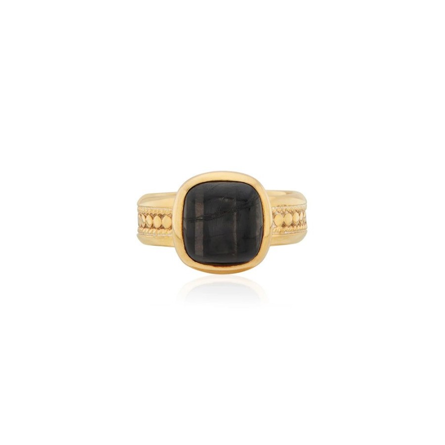 Jewelry Anna Beck | Anna Beck Hypersthene Cushion Cocktail Ring - Gold