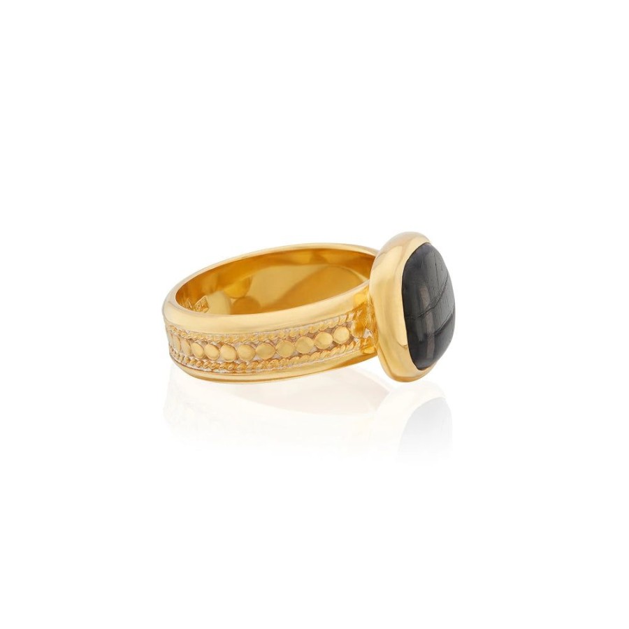 Jewelry Anna Beck | Anna Beck Hypersthene Cushion Cocktail Ring - Gold