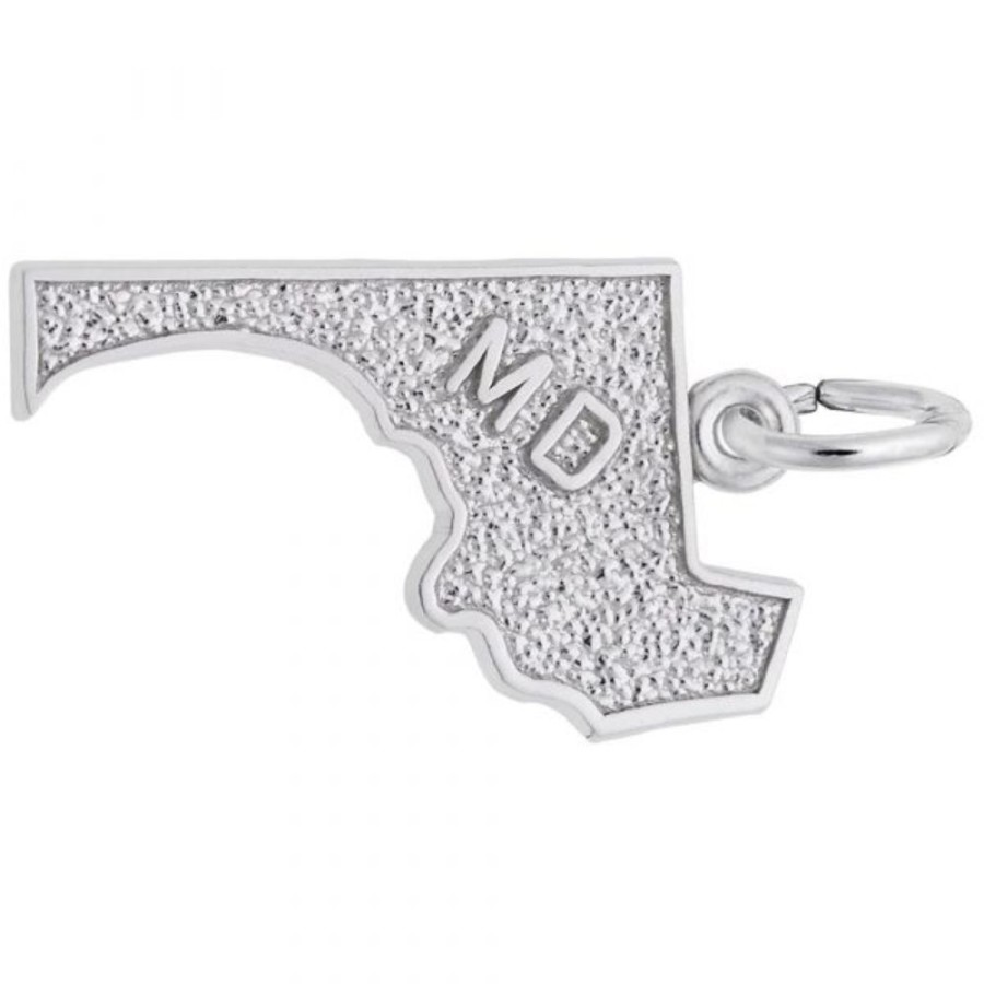 Gifts Rembrandt | Sterling Silver State Of Md Charm