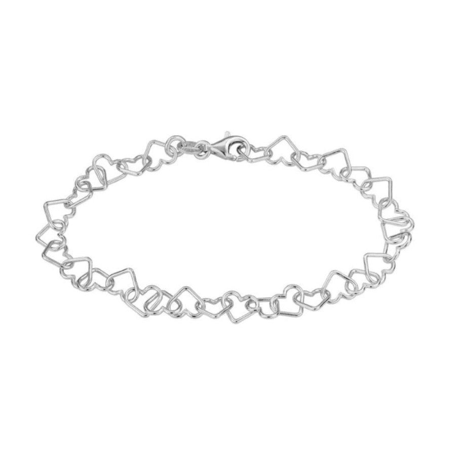 Jewelry Smyth Jewelers | Sterling Silver Linked Hearts Bracelet